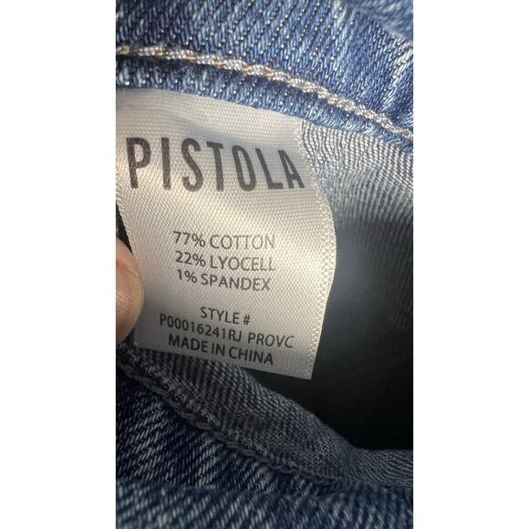 Pistola Turner Super-High Rise Barrel Leg Womens Jeans Provence Blue Size 31 NEW - Picture 13 of 15